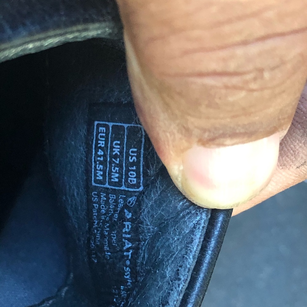 ariat Black Leather WedgeClogs  Sandals Size 10D - Picture 9 of 10